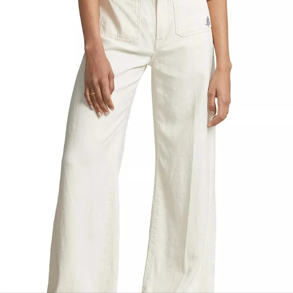 Polo Ralph Lauren wide leg hemp pants in natural sz 10.